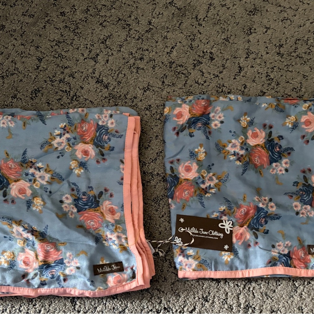 Matilda Jane Blue Pink Floral Blankets